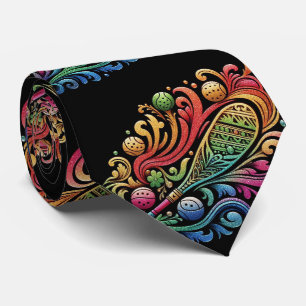 Gravata de Pickleball Art Nouveau – Elegante Arco-
