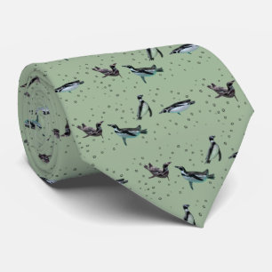 Gravata de Pinguins Bubble (Verde)