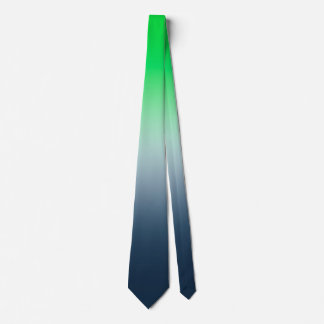 Gravata de seda com gradiente de verde a azul mari