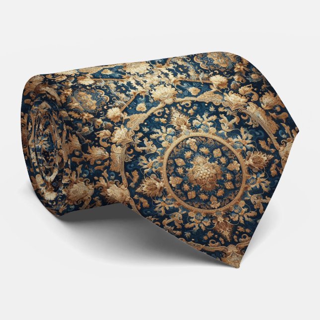 Gravata de seda persa de luxo | Designer de estilo (Rolled)