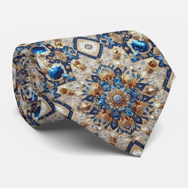 Gravata de seda persa de luxo estilo designer | Fa (Rolled)
