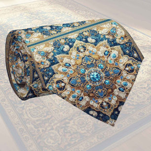 Gravata de seda persa de luxo estilo designer Fa