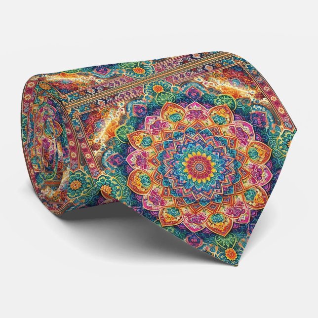 Gravata de seda persa de luxo | Gravata de pescoço (Rolled)