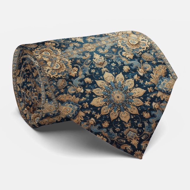 Gravata de seda persa de luxo no estilo designer (Rolled)