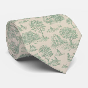 Gravata de Toile Verde Pastoral Campestre Cena da