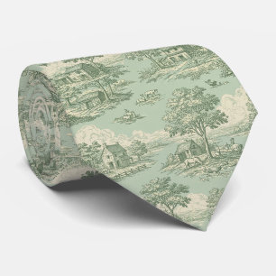 Gravata de Toile Verde Sage Pastoral Cena Rural Fa
