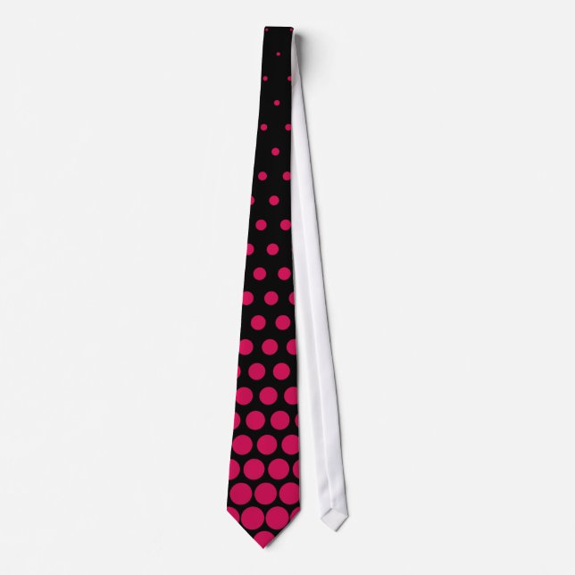 Gravata Debian Red Bolinhas Modern Black (Frente)