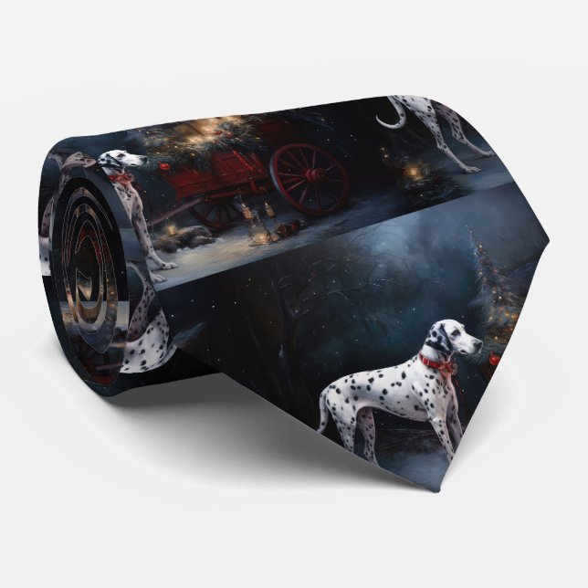 Gravata Decência de Natal Dalmaciana Snowy Sleigh (Rolled)