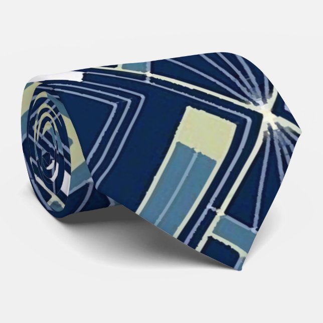 Gravata Deco de Arte Geométrica (Rolled)