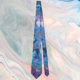 Gravata Decoração do padrão marinho de cor roxa azul monog