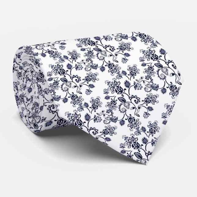 Gravata decorada gris azulado (Rolled)