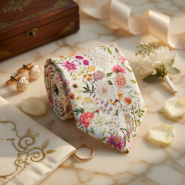 Gravata Delicar padrão sem costura floral