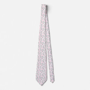 Gravata Demigirl Pride Estrelas Pastel Cinza Rosa Branco