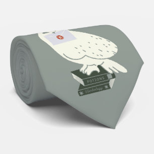 Gravata Desenho Caprichoso da Hedwig com Carta
