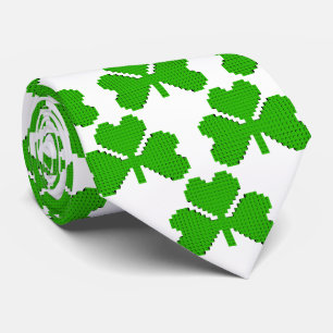 Gravata Desenho de blocos de construção de shamrock