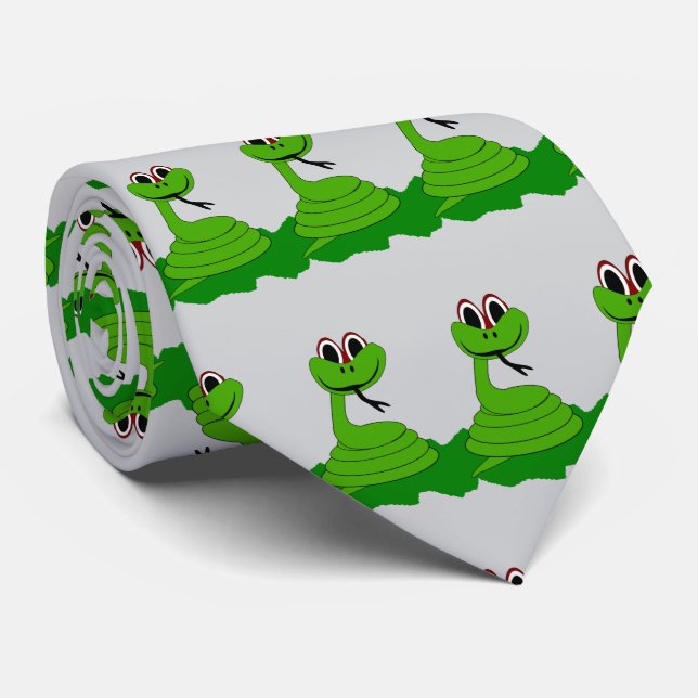 Gravata Desenho de Cobra (Rolled)