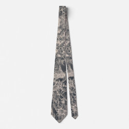 Gravata Desenho de Toile de Paris Preto Elegante
