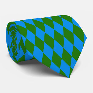 Gravata Desenho Xadrez Harlequim Verde Azul