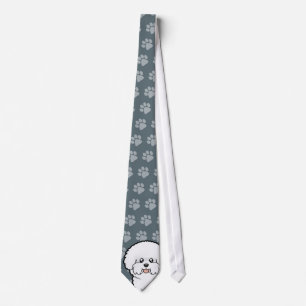 Gravata Desenhos animados Bichon Frise