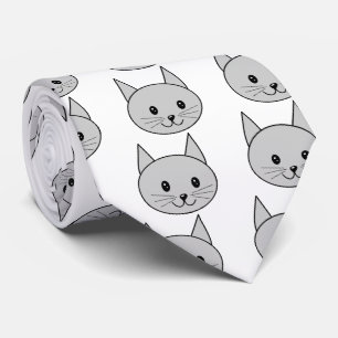 Gravata Desenhos animados cinzentos do gato