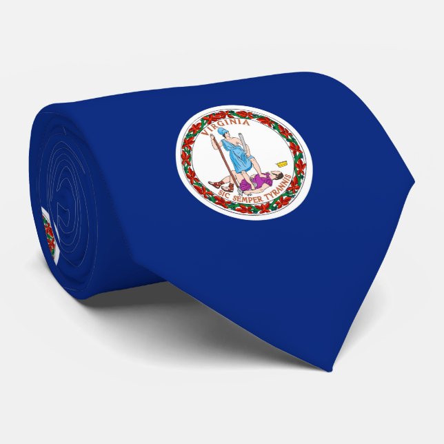 Gravata Design da bandeira do estado de Virgínia (Rolled)