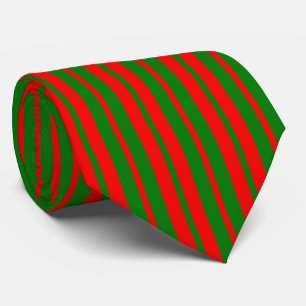 Gravata Design das faixas vermelhas e verdes