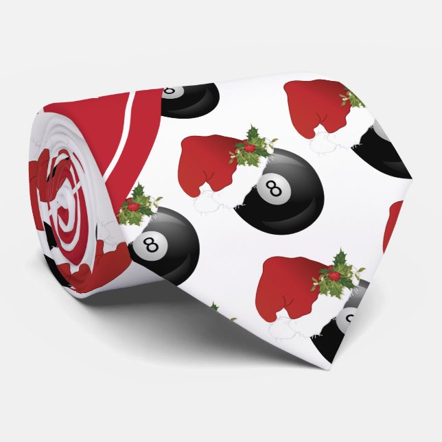 Gravata Design de Billiard de Natal (Rolled)