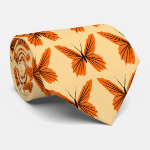 Gravata Design de Borboleta Laranja