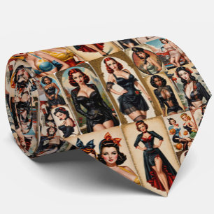 Gravata Design de Coleção de Raparigas Clássicas de Pin-up