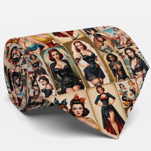 Gravata Design de Coleção de Raparigas Clássicas de Pin-up (Criador carregado)