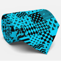 Design de Correção de Padrões Mistos Azul Preto