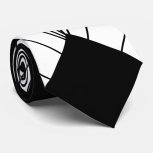 Gravata Design de Deco de Arte Preta e Branca