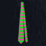 Gravata Design de faixa rosa e verde<br><div class="desc">Linhas horizontais cor-de-rosa e verde Linhas de striptease repetidas,  sem soldadura,  Impressão de fundo Design de padrão</div>