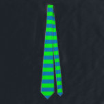 Gravata Design de faixas azuis e verdes<br><div class="desc">Linhas horizontais azuis e verdes de faixas repetidas de padrão Design Impressão</div>