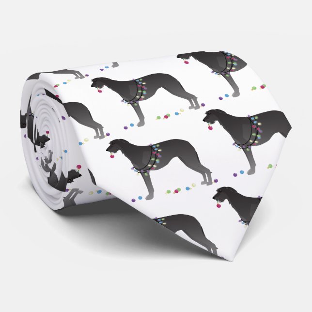 Gravata Design de Natal de Deerhound (Rolled)