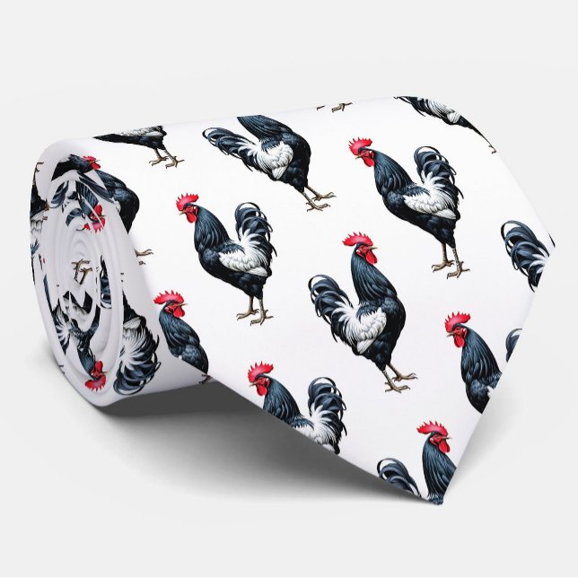 Gravata Design de Padrão de Frango Cockerel (Criador carregado)