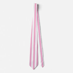 Gravata Design de padrão de listra vertical rosa branco