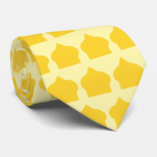 Gravata Design de Padrão Marroquino Amarelo