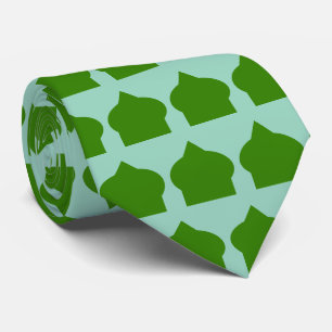 Gravata Design de Padrão Marroquino Verde