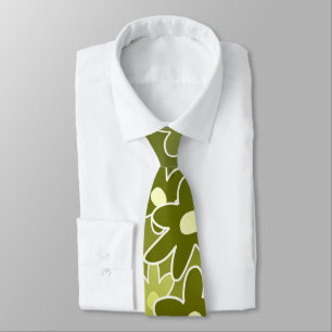 Gravata Design de padrão único verde monograma