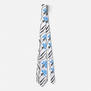 Gravata Design de pontos crus de Cornflower azuis