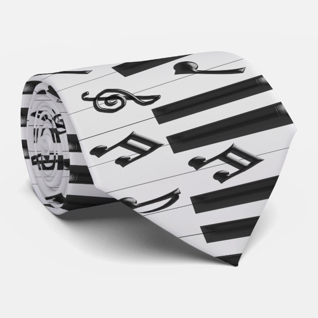 Gravata Design de teclado para piano (Rolled)