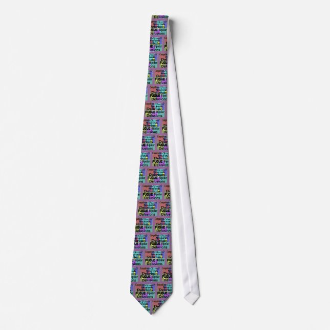 Gravata Design de "Terminologia" do Psicólogo Mens Necktie (Frente)