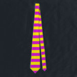 Gravata Design de tiras roxas e amarelas<br><div class="desc">Linhas horizontais púrpuras e amarelas Tiras de repetição ininterrupta Design de padrão Impressão de fundo</div>