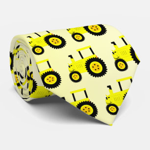 Gravata Design de Trator Amarelo