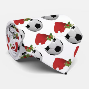 Gravata Design do futebol do chapéu do papai noel do Nata