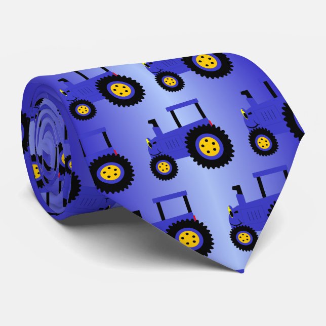 Gravata Design do Trator Azul (Rolled)
