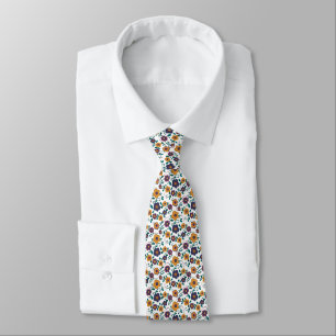 Gravata Design Floral de Tonelada-Pedra-Jewel de Retro 70'
