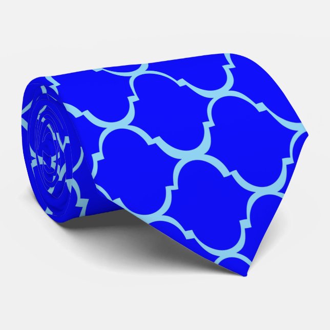 Gravata Design marroquino azul (Rolled)