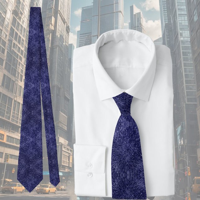 Gravata Design moderno e chic em azul escuro, efeito brilh (Criador carregado)